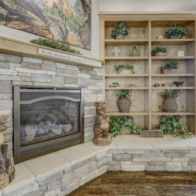 Fireplace & Built in Bookcase