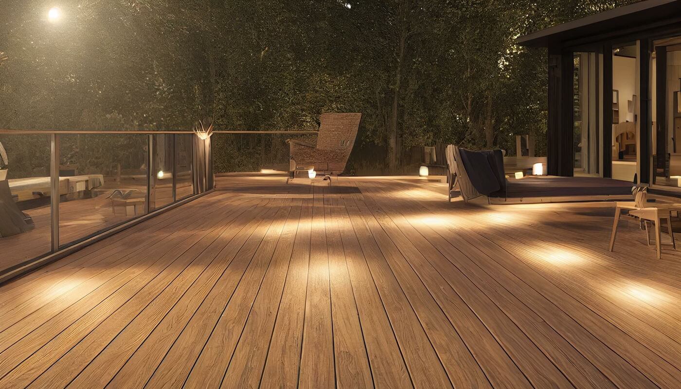Deck made of synthetic material