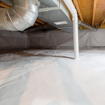 Clean and well insulated crawl space