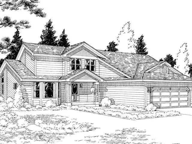 Mtn Laurel floorplan with covered front porch