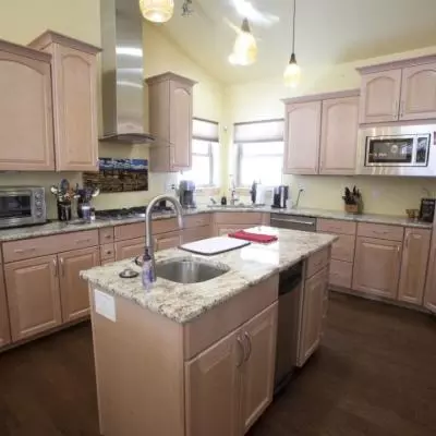 picture of island with sink