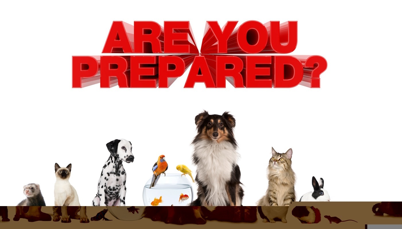 Pets with banner 'are you prepared'